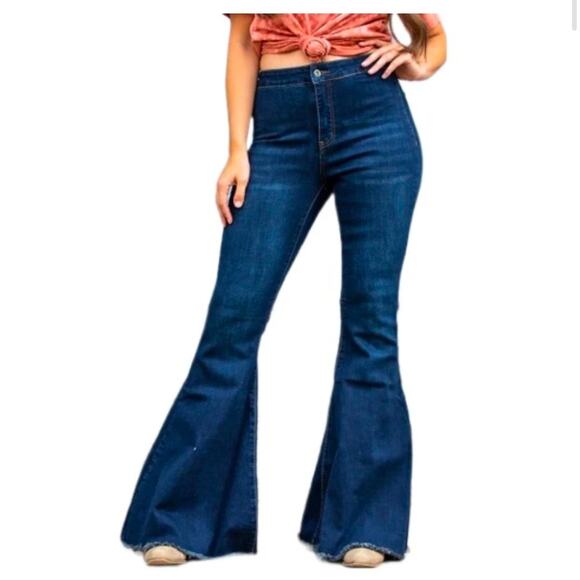 Lucky Blessed Extreme Flare Dark Wash Jeans L18074-DW Womens